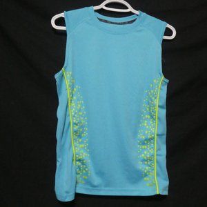 ATHLETIC WORKS | large, 14 | Light Blue Tank Top | 100% Polyester | Mesh Sides